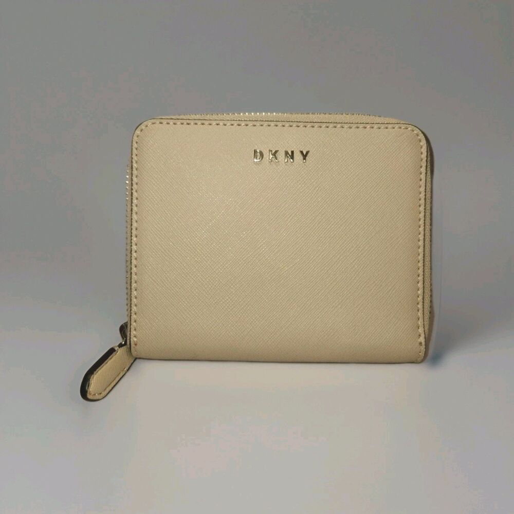 DKNY Bryant Zippered Pink PVC Clutch Wallet
